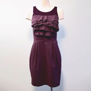 🅱️🅾️G🅾️ BCBG purple ruffles sleeveless dress